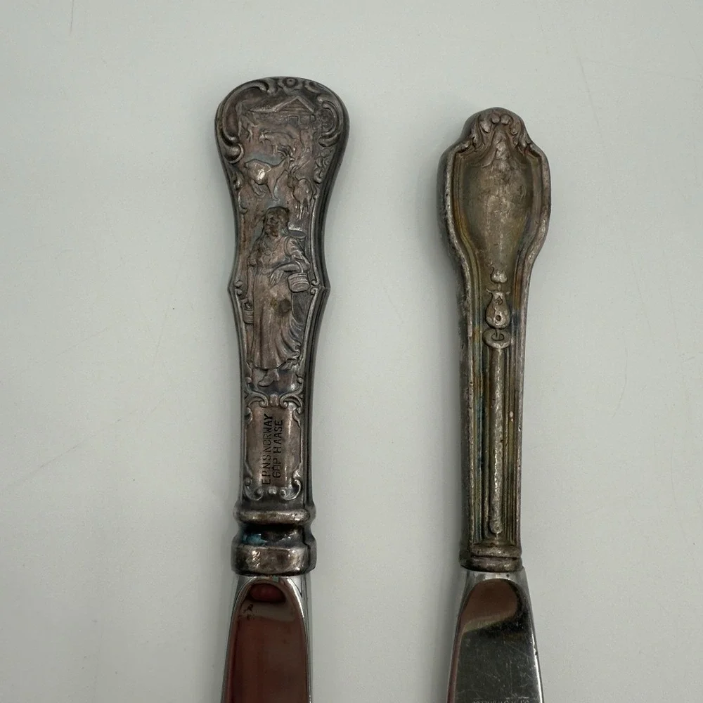 Vintage David Anderson Cheese Knife‎ Pewter & Theodor Olsens Spread Knife Norway